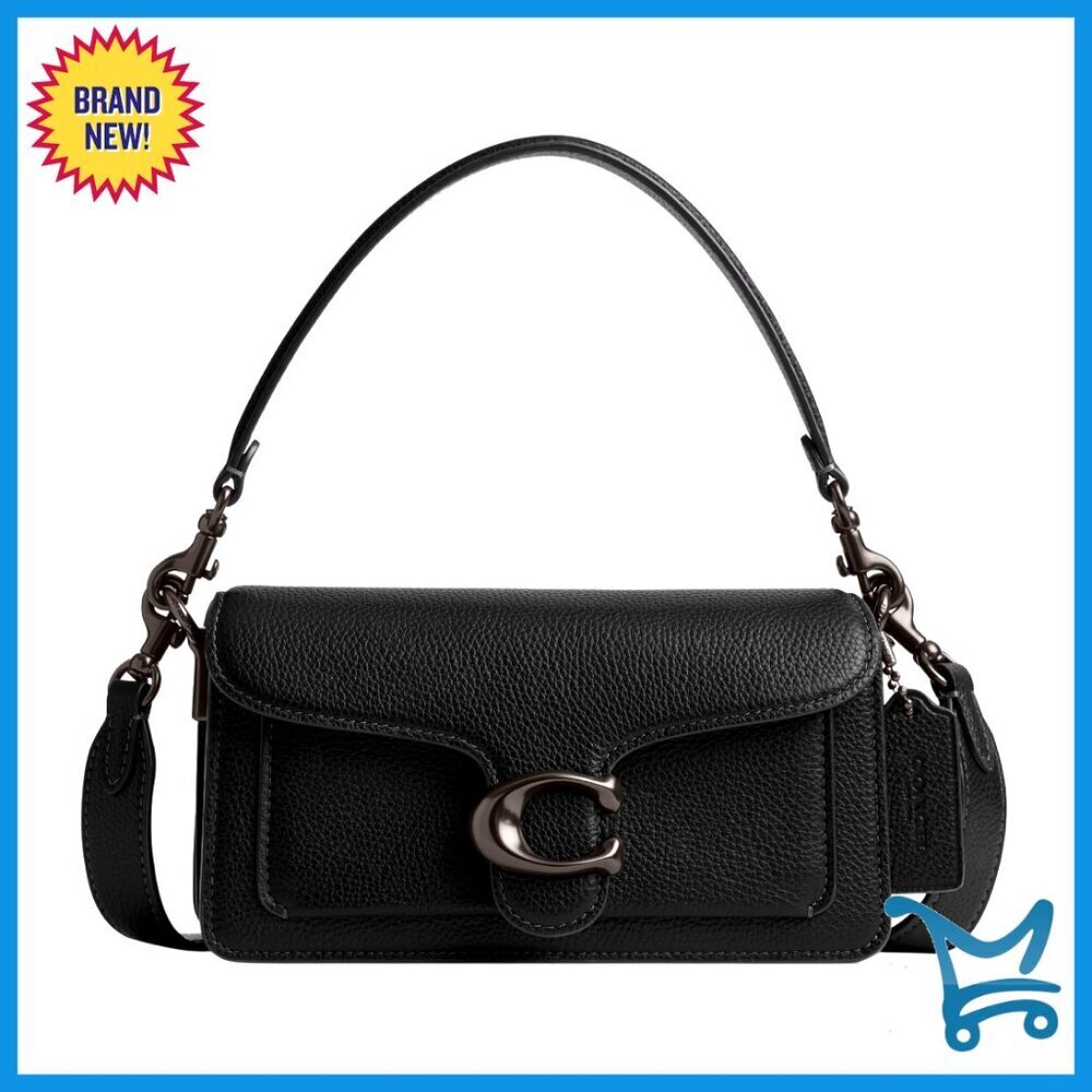 Leather Shoulder Bag with Adjustable Crossbody Strap, Suede Lining